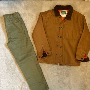 Boys size 8 Bundle Barn Chore Jacket and Green pants NWT